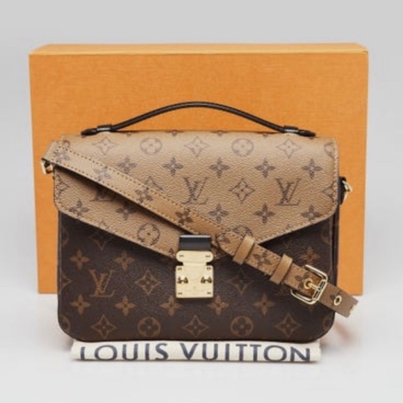 LOUIS VUITTON Monogram Reverse Canvas Pochette Metis Handbag Bag - Picture 11 of 11